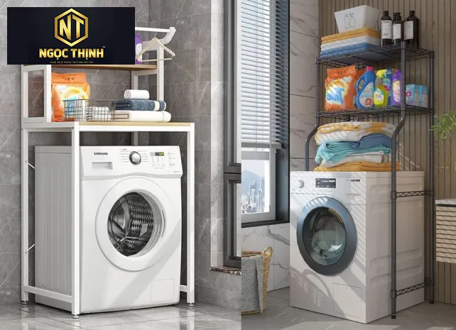 TỦ MÁY GIẶT KẾ HỢP TỦ TIỆN LỢI GỌN GÀNG ĐA NĂNG MẪU 11